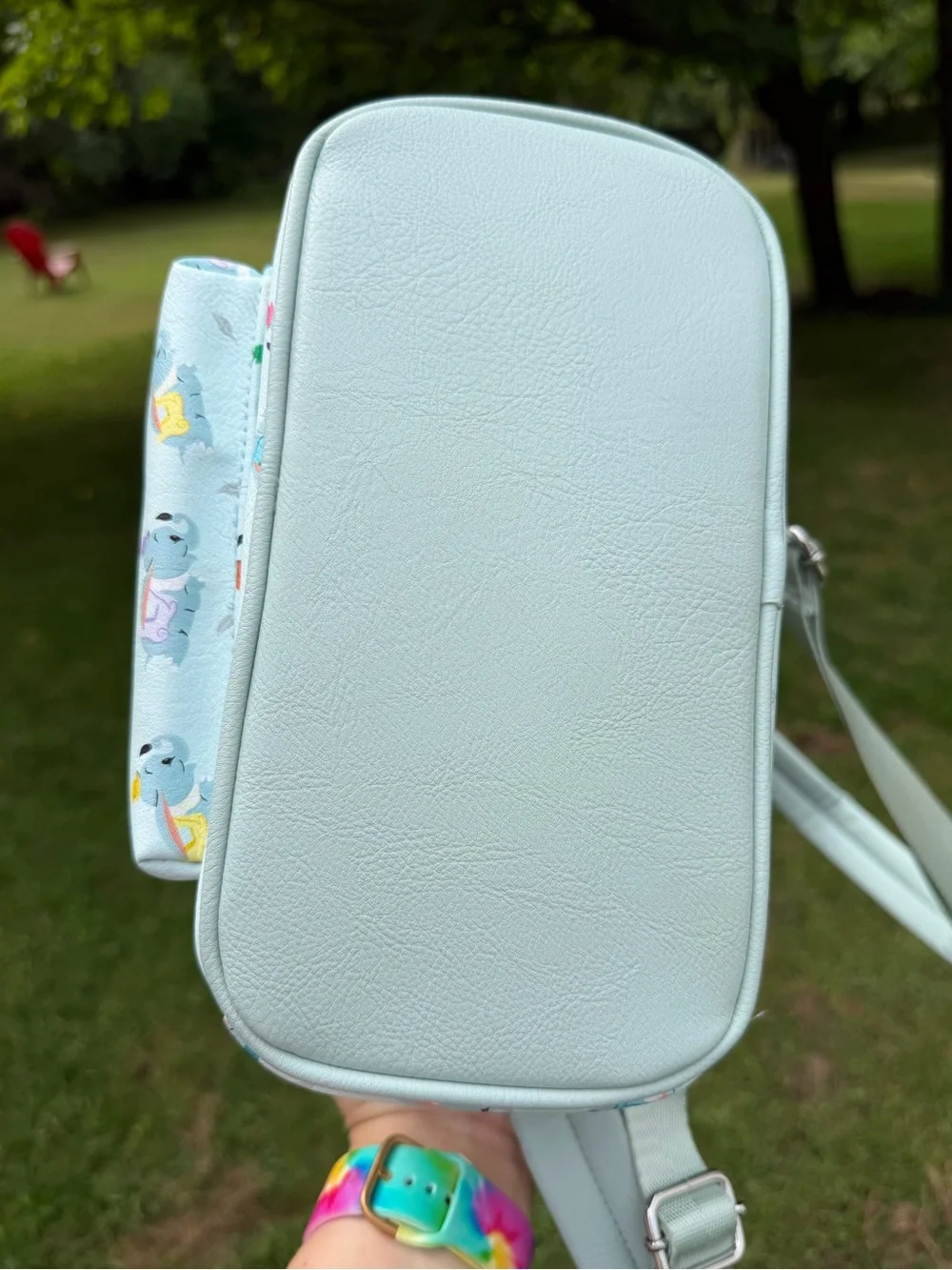 Disney Parks Loungefly Dumbo Hard Tag Mini Backpack Blue Preowned